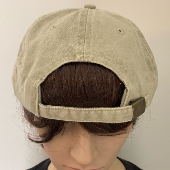 Vintage 90s Monochrome Khaki Royal Car Dealership Strapback Dad Hat Chev… - Picture 4 of 11